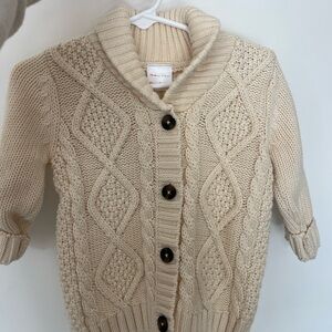 Hanna Andersson Cream Cable Knit Sweater NWT